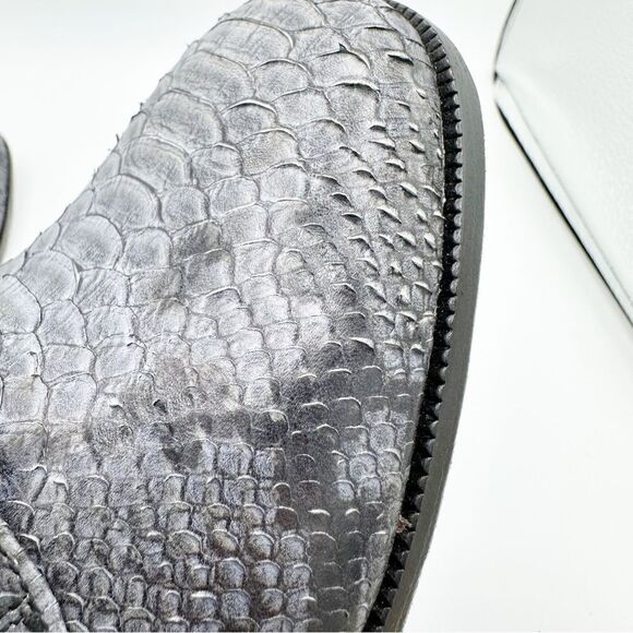 MAISON MARGIELA Gray Snakeskin Tie  Oxford Brogue Sz‎ 37.5 US 7 - Picture 11 of 14